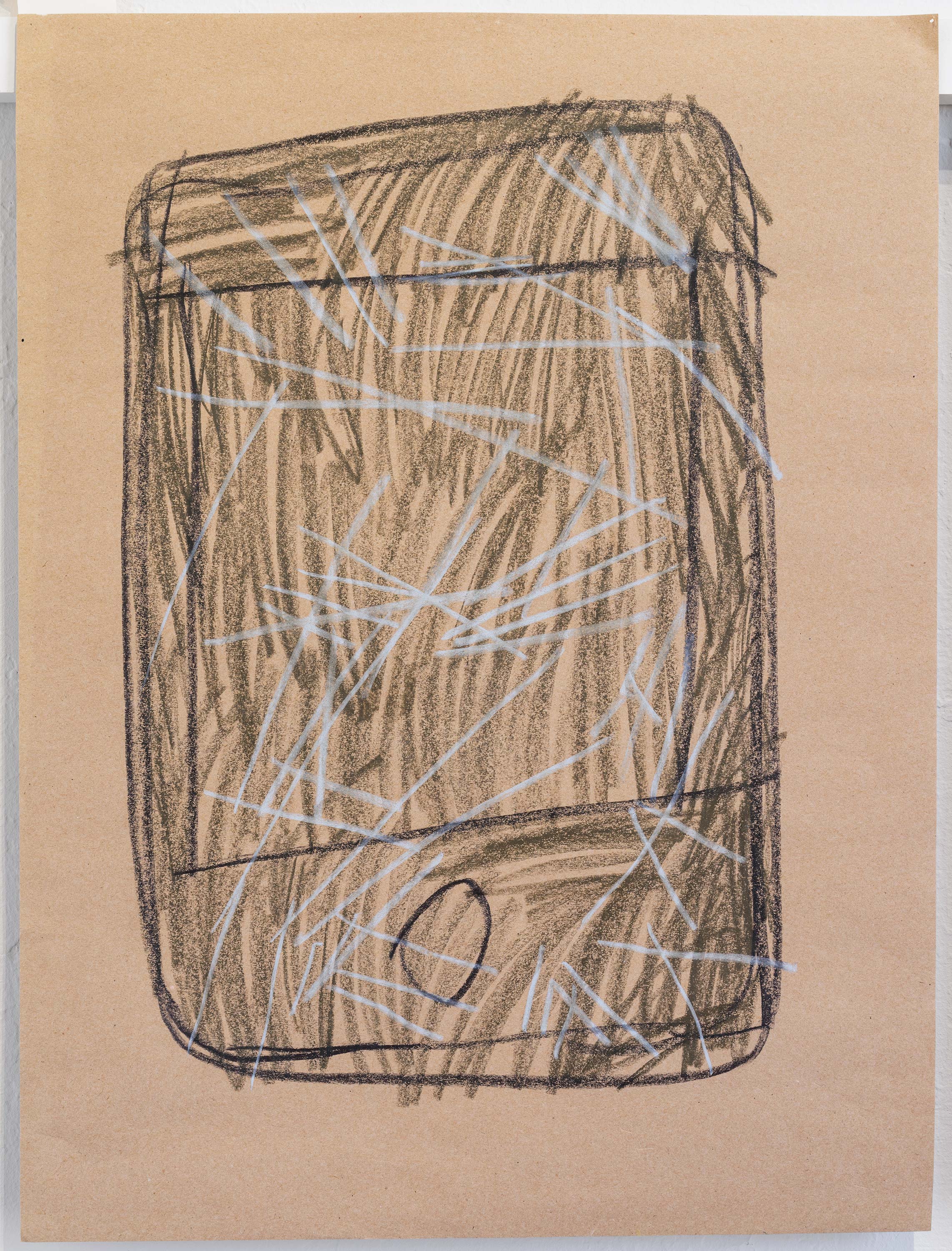 Al Freeman<br>Broken phone 1<br>2015<br>Graphite and oil pastel on paper<br>18 x 24 inches (46 x 61 cm)