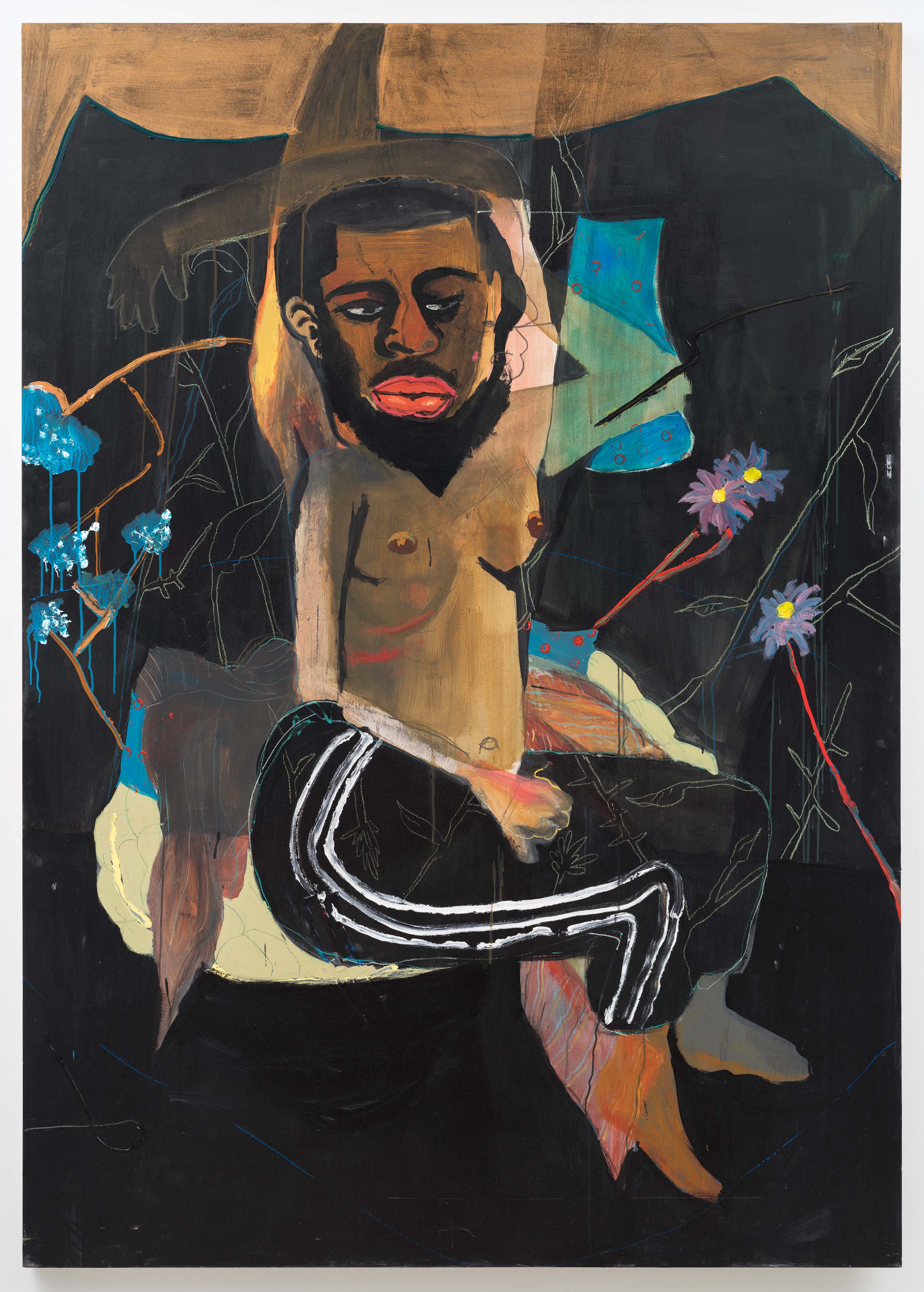 Jonathan Lyndon Chase<br>Hanged Man<br>2016<br>acrylic on panel<br>84 x 60 in (213.4 x 152.4 cm)