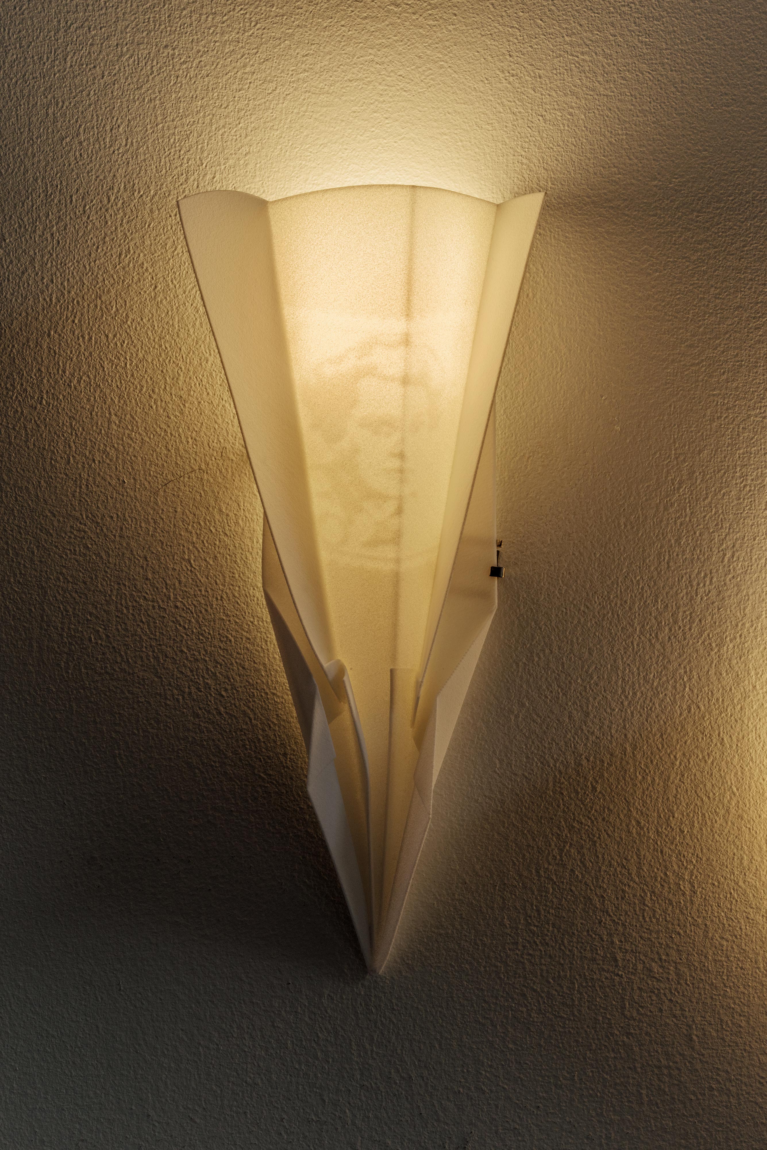 David Muenzer<br>Sconce (The Human Condition)<br>2016<br>Porous nylon, lighting hardware<br>4.093 x 8.974 in (10.4 x 22.8 cm)