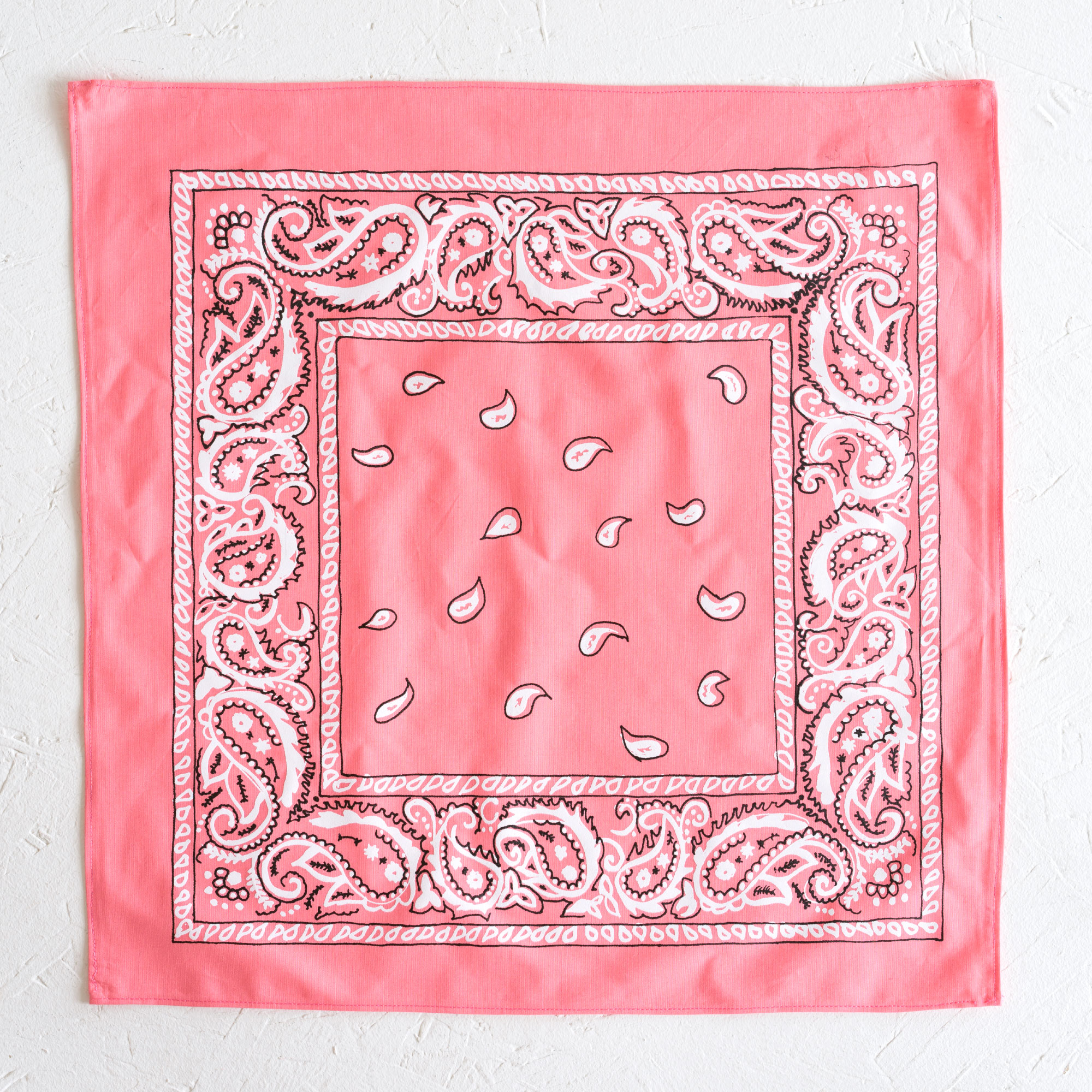 Nancy Davidson, *Hanky Code* (Light Pink), 2016, Two color silkscreen on hand cut & sewn cotton, 17 x 17 inches (43.18 x 43.18 cm)